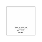 White Personalized – Your Logo & Text Here Gummistempel (Prägung)