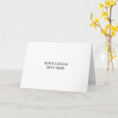 White Personalized – Your Logo & Text Here Karte (Gelbe Blume)