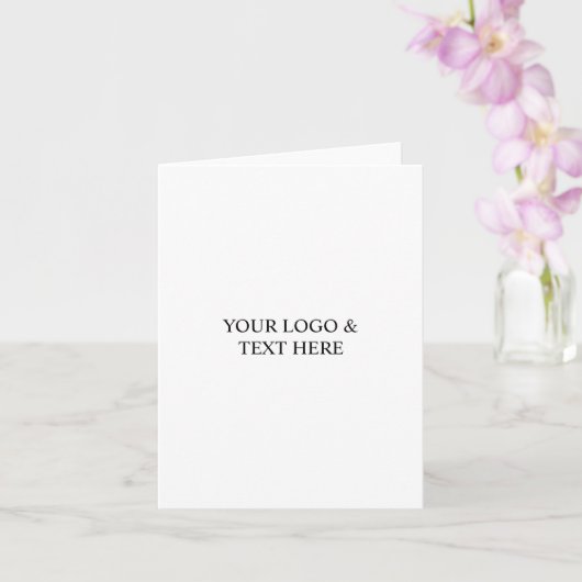 White Personalized – Your Logo & Text Here Karte (Orchidee)