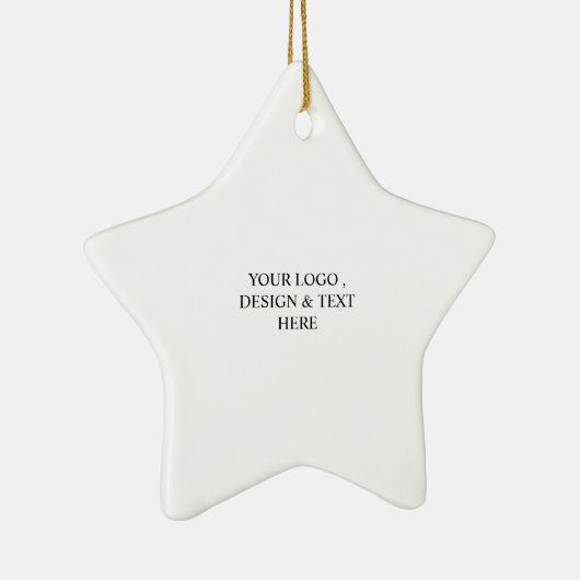White Personalized – Your Logo & Text Here Keramik Ornament (Rechts)