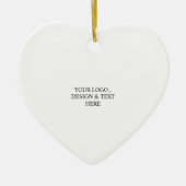 White Personalized – Your Logo & Text Here Keramik Ornament (Vorne)