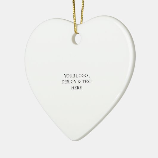 White Personalized – Your Logo & Text Here Keramik Ornament (Links)