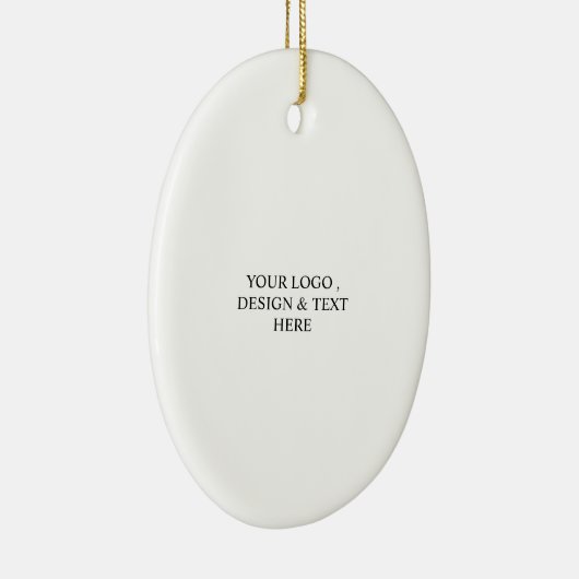 White Personalized – Your Logo & Text Here Keramik Ornament (Rechts)