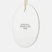 White Personalized – Your Logo & Text Here Keramik Ornament (Links)