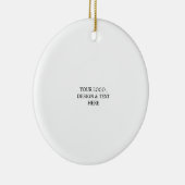 White Personalized – Your Logo & Text Here Keramik Ornament (Rechts)