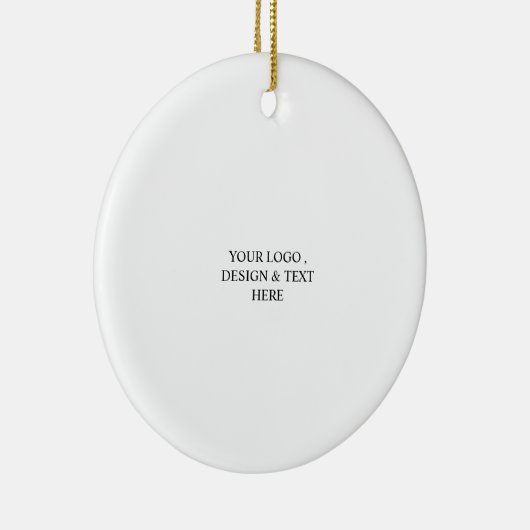 White Personalized – Your Logo & Text Here Keramik Ornament (Rechts)