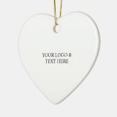 White Personalized – Your Logo & Text Here Keramik Ornament (Links)