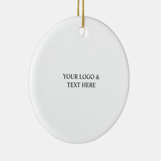 White Personalized – Your Logo & Text Here Keramik Ornament (Rechts)