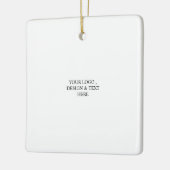 White Personalized – Your Logo & Text Here Keramikornament (Links)