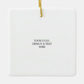 White Personalized – Your Logo & Text Here Keramikornament (Vorderseite)