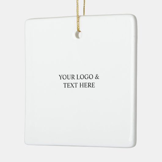 White Personalized – Your Logo & Text Here Keramikornament (Links)