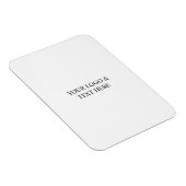 White Personalized – Your Logo & Text Here Magnet (Rechte Seite)