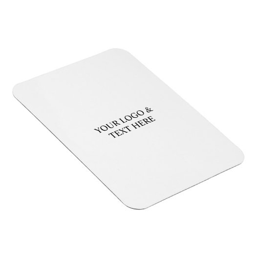 White Personalized – Your Logo & Text Here Magnet (Rechte Seite)