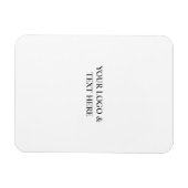 White Personalized – Your Logo & Text Here Magnet (Horizontal)