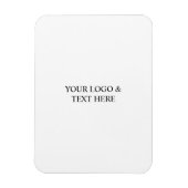White Personalized – Your Logo & Text Here Magnet (Vertikal)