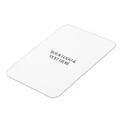 White Personalized – Your Logo & Text Here Magnet (Linke Seite)