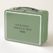 White Personalized – Your Logo & Text Here Metall Brotdose (Vorderseite)