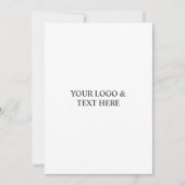 White Personalized – Your Logo & Text Here Mitteilungskarte (Vorderseite)