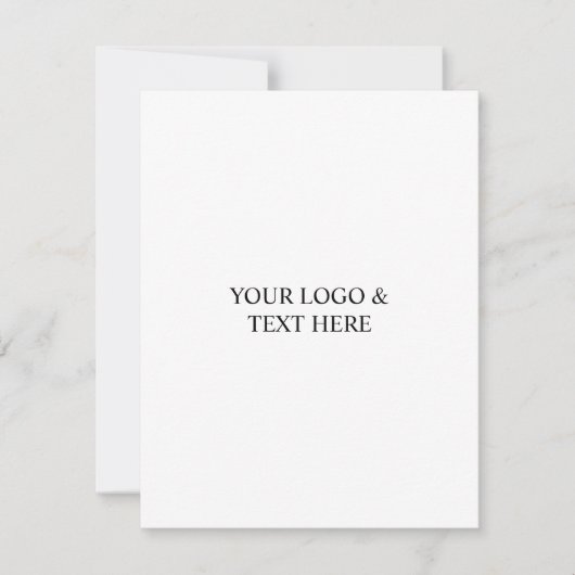 White Personalized – Your Logo & Text Here Mitteilungskarte (Vorderseite)