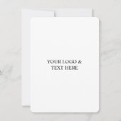 White Personalized – Your Logo & Text Here Mitteilungskarte (Vorderseite)