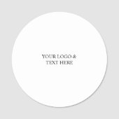 White Personalized – Your Logo & Text Here Namensschild (Vorderseite)