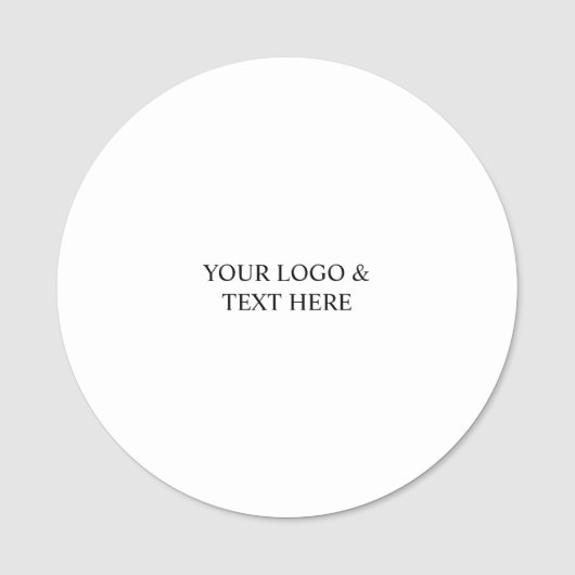 White Personalized – Your Logo & Text Here Namensschild (Vorderseite)