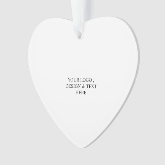 White Personalized – Your Logo & Text Here Ornament (Vorderseite)