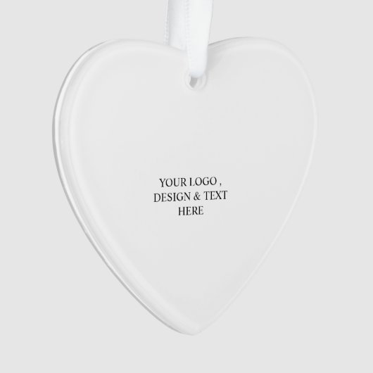 White Personalized – Your Logo & Text Here Ornament (Vorderseite)