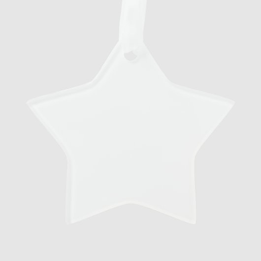 White Personalized – Your Logo & Text Here Ornament (Rückseite)