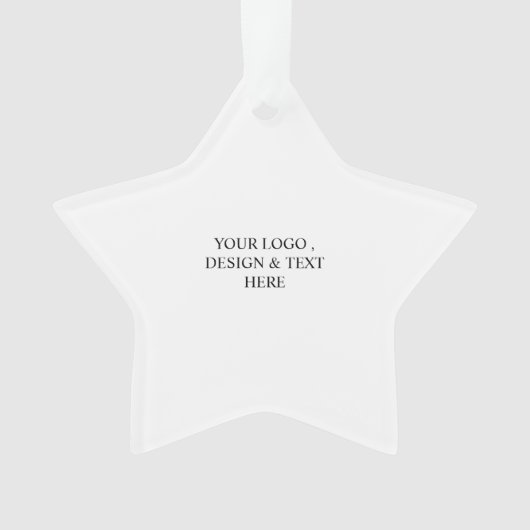 White Personalized – Your Logo & Text Here Ornament (Vorderseite)