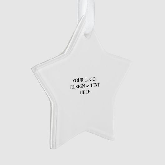 White Personalized – Your Logo & Text Here Ornament (Vorderseite)