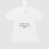 White Personalized – Your Logo & Text Here Ornament (Vorderseite)