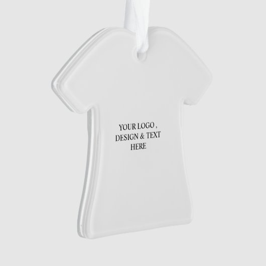White Personalized – Your Logo & Text Here Ornament (Vorderseite)