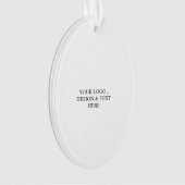 White Personalized – Your Logo & Text Here Ornament (Vorderseite)