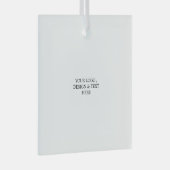 White Personalized – Your Logo & Text Here Ornament Aus Glas (Vorderseite Rechts)
