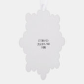 White Personalized – Your Logo & Text Here Ornament Karte (Rechts)