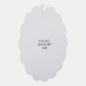 White Personalized – Your Logo & Text Here Ornament Karte (Rechts)