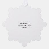 White Personalized – Your Logo & Text Here Ornament Karte (Vorderseite)