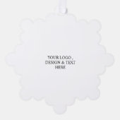 White Personalized – Your Logo & Text Here Ornament Karte (Vorderseite)