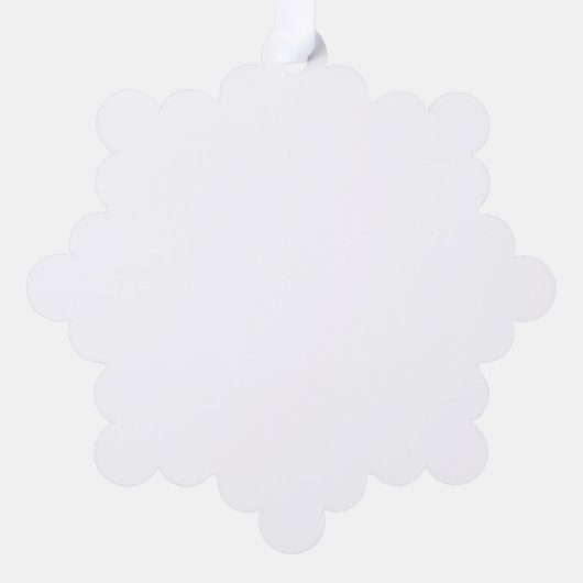 White Personalized – Your Logo & Text Here Ornament Karte (Rückseite)