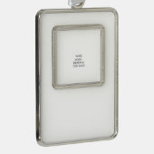 White Personalized – Your Logo & Text Here Rahmen-Ornament Silber (Rechts)