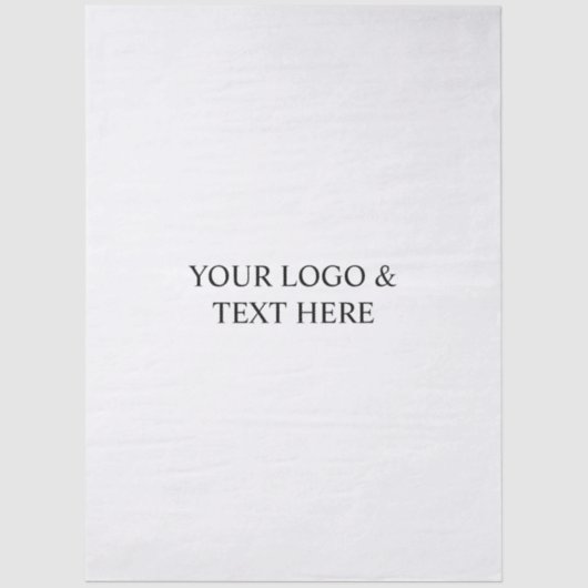 White Personalized – Your Logo & Text Here Seidenpapier (Vorderseite)