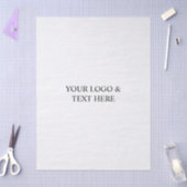 White Personalized – Your Logo & Text Here Seidenpapier (Basteln)