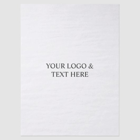 White Personalized – Your Logo & Text Here Seidenpapier (Vorderseite)
