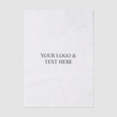 White Personalized – Your Logo & Text Here Seidenpapier (Vorderseite)