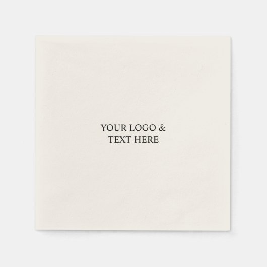 White Personalized – Your Logo & Text Here Serviette (Vorderseite)
