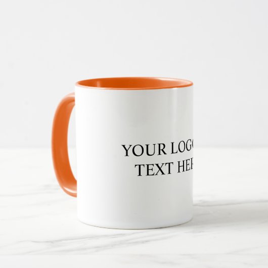 White Personalized – Your Logo & Text Here Tasse (Vorderseite Links)
