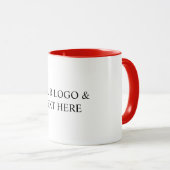 White Personalized – Your Logo & Text Here Tasse (VorderseiteRechts)