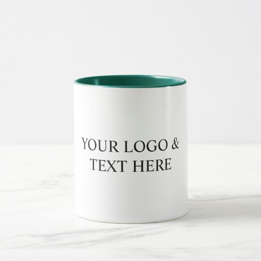White Personalized – Your Logo & Text Here Tasse (Zentrum)
