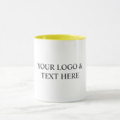 White Personalized – Your Logo & Text Here Tasse (Zentrum)